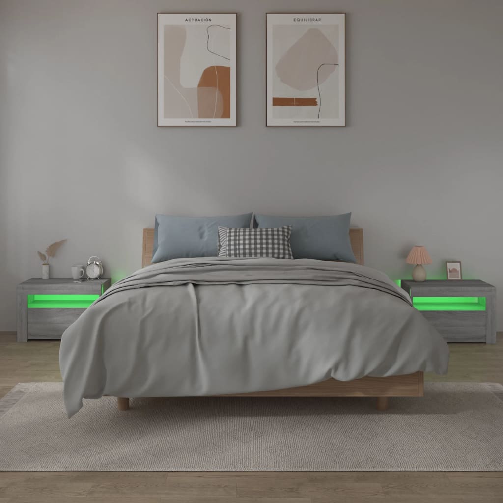 Noptiere cu LED-uri, 2 buc — imaginea 9