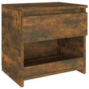 Furniture Noptiera, stejar fumuriu, 40x30x39 cm, lemn prelucrat