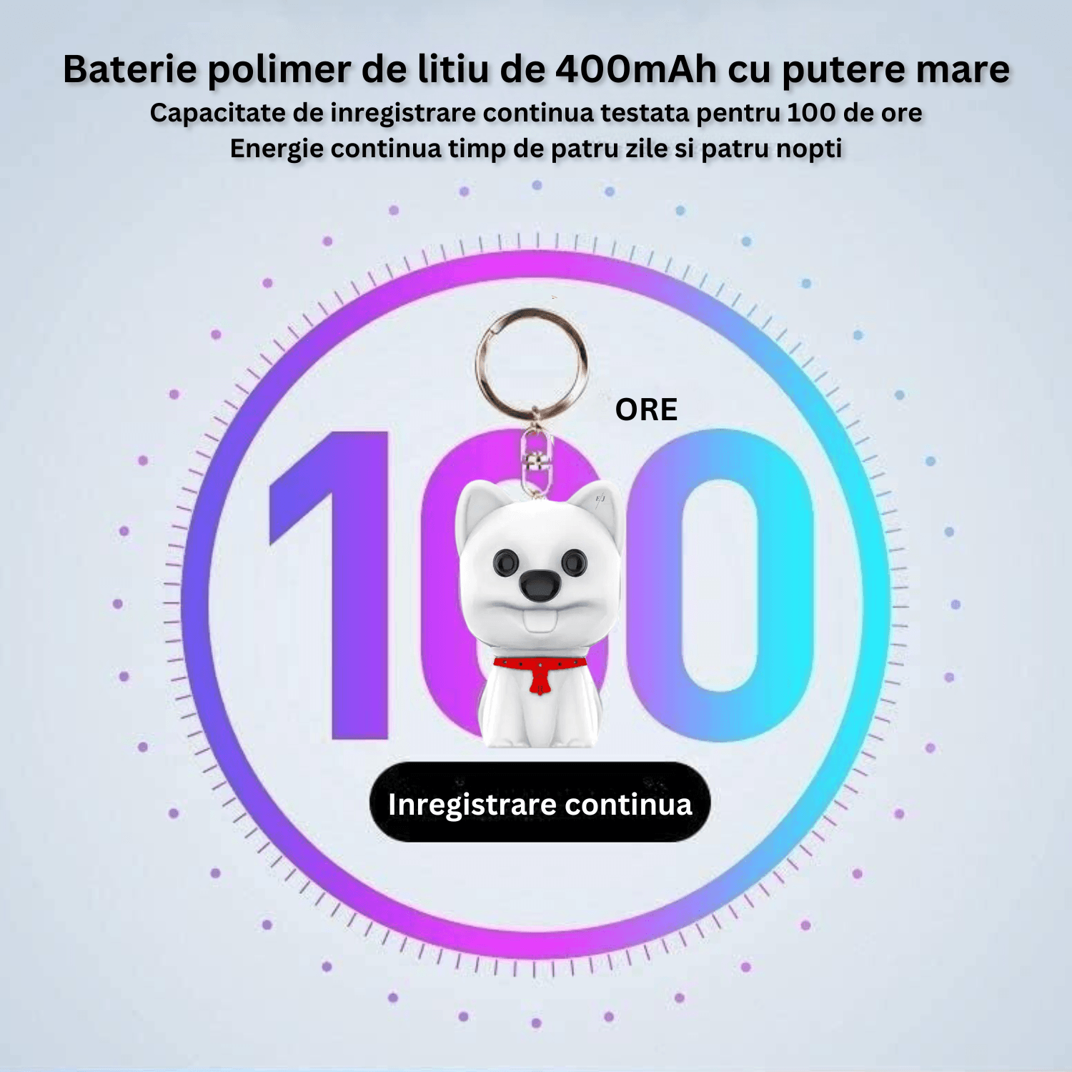 Reportofon ascuns in breloc, 16GB, activare vocala, MP3, GL-16