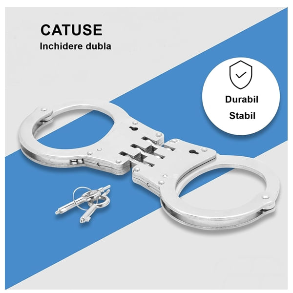 Catuse, otel inoxidabil, IdeallStore®, husa inclusa, 20.5 cm