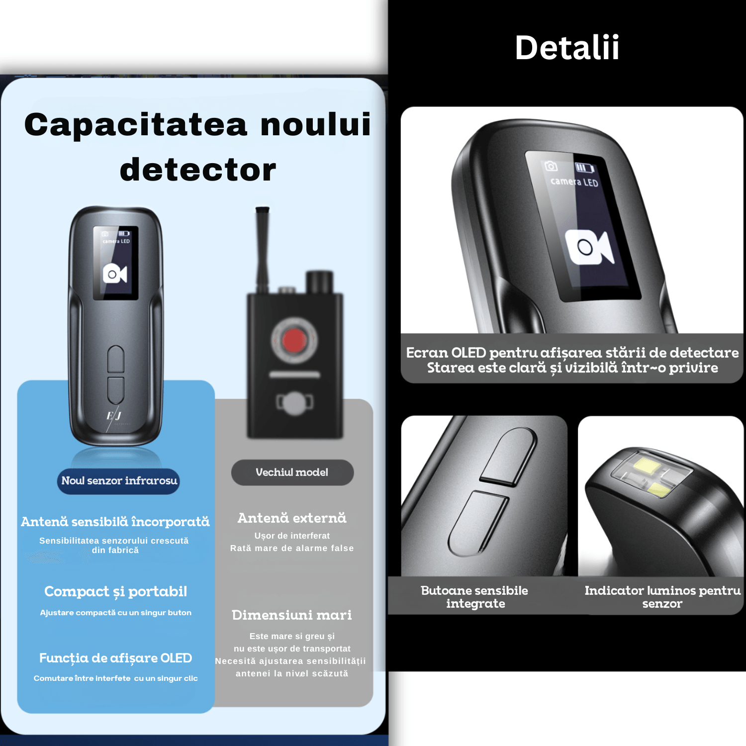 Detector camere ascunse, microfoane, localizator GPS, reportofoane - AK500 - 2 | YEO