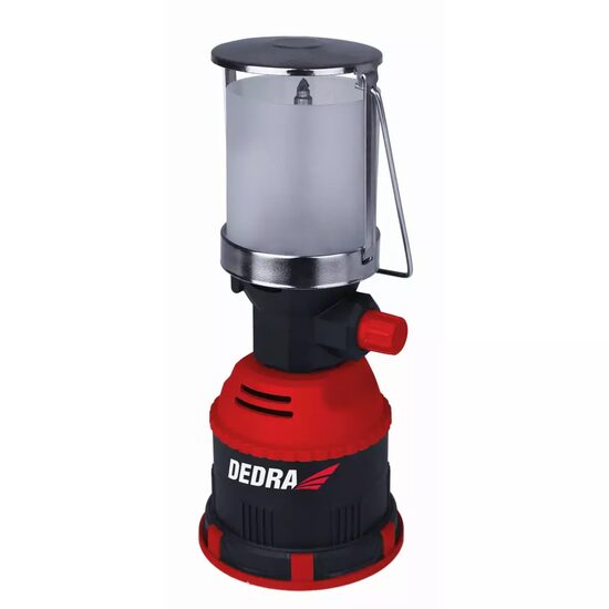 Lampa cu gaz camping, turistica, Dedra, inox, aprindere piezo-electrica, 80 W