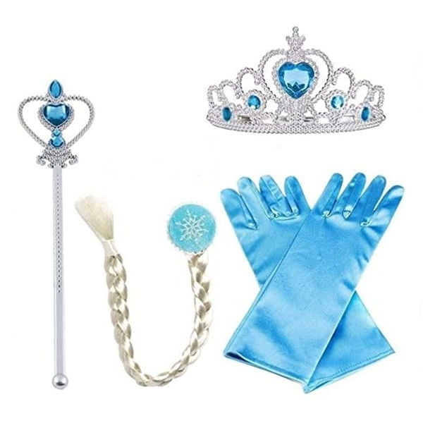 Set rochie si patru accesorii Elsa Frozen, IdeallStore®, 7-9 ani, Carnaval - 4 | YEO