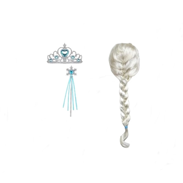 Set peruca, bagheta, diadema printesa Elsa Frozen, IdeallStore®, Halloween - 1 | YEO