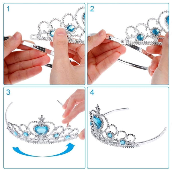 Set peruca, bagheta, diadema printesa Elsa Frozen, IdeallStore®, Halloween - 3 | YEO