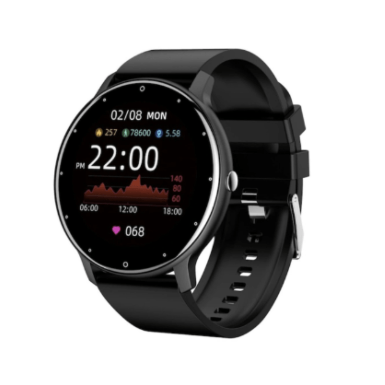 Ceas smartwatch RoHS®,UltraSLIM,Notificari Apeluri/Sms/Social Media, GMonitorizare activitati fizice, somn, ritm cardiac - 1 | YEO