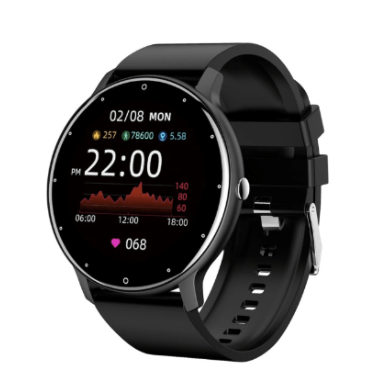 Ceas smartwatch RoHS®,UltraSLIM,Notificari Apeluri/Sms/Social Media, GMonitorizare activitati fizice, somn, ritm cardiac