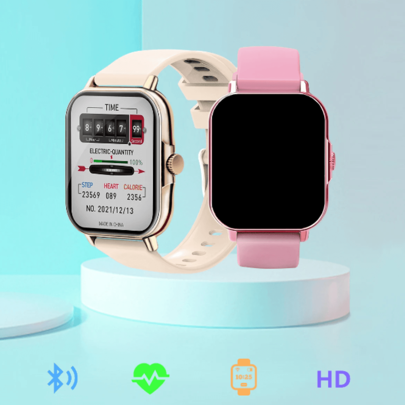 Ceas SmartWatch RoHS® BeFIT, Apelare prin Bluetooth, Incarcare magnetica,Ritm Cardiac, Monitorizare somn, Control muzica - 1 | YEO