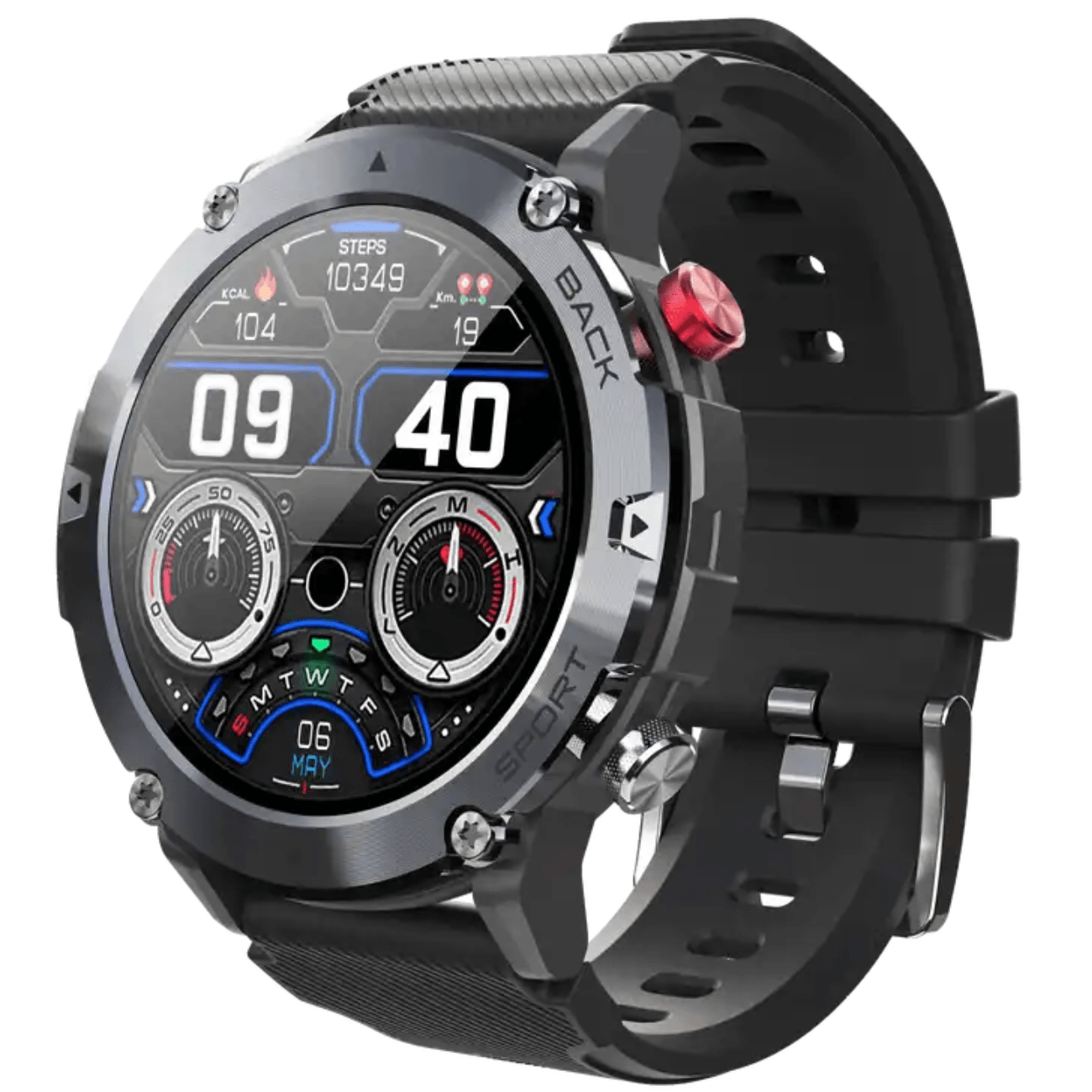 Ceas smartwatch barbati RoHS® C21 PRO, 1.32 inch,apel bluetooth HD, multi sport,ritm cardiac multi point,tensiune,oxigen