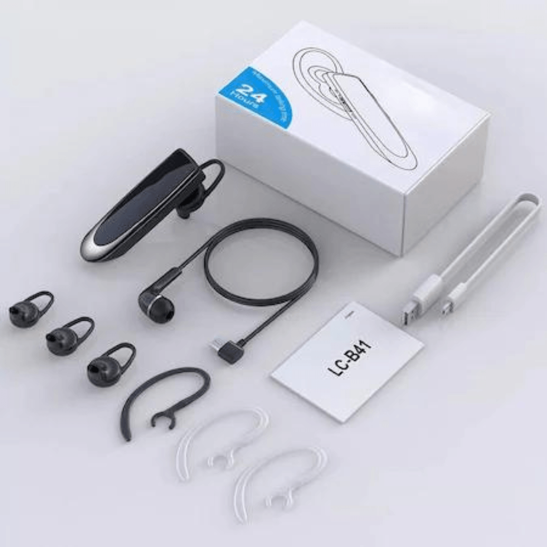 Casca Bluetooth New Bee LC-B41,Noise Cancelling,HD voice,pana la 24 ore timp de vorbire,Compatibil Ios si Android - 1 | YEO