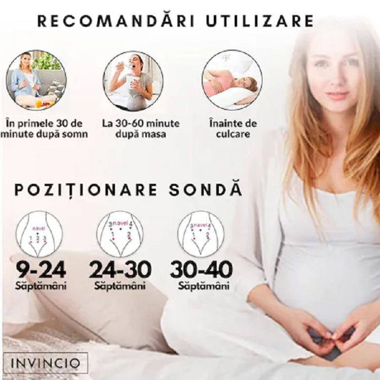 Monitor fetal doppler pentru gravide, Rohs, monitorizare functii vitale fat intrauterin, detectare b