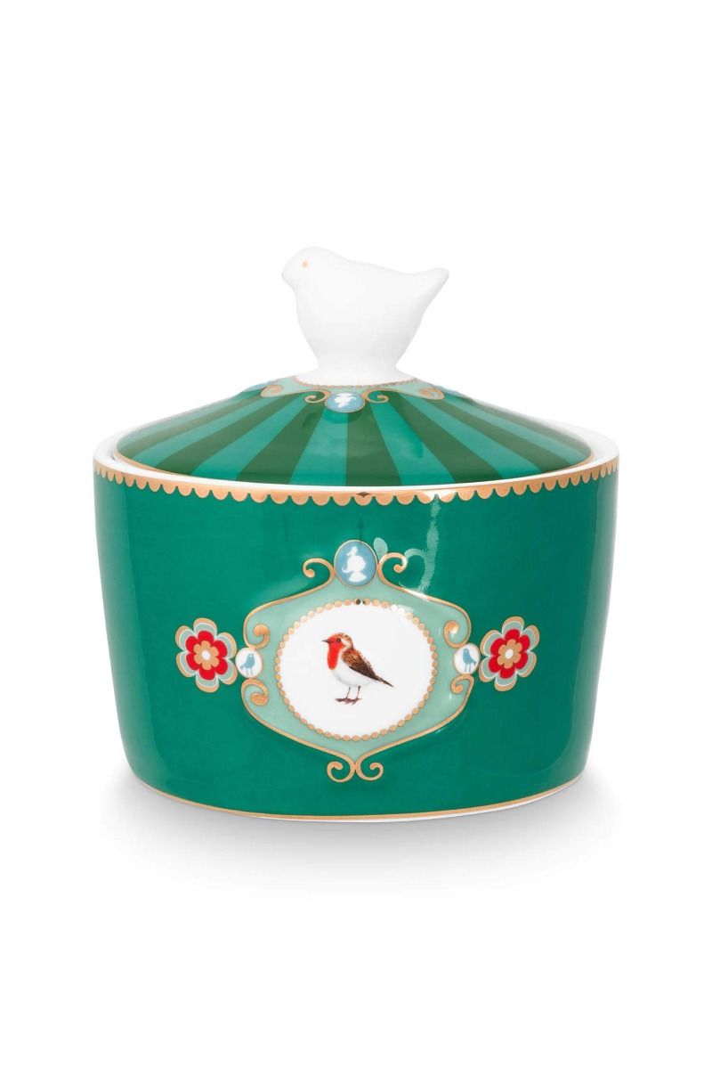 Zaharnita portelan Love Birds Medallion Emerald-Green 300ml - 2 | YEO