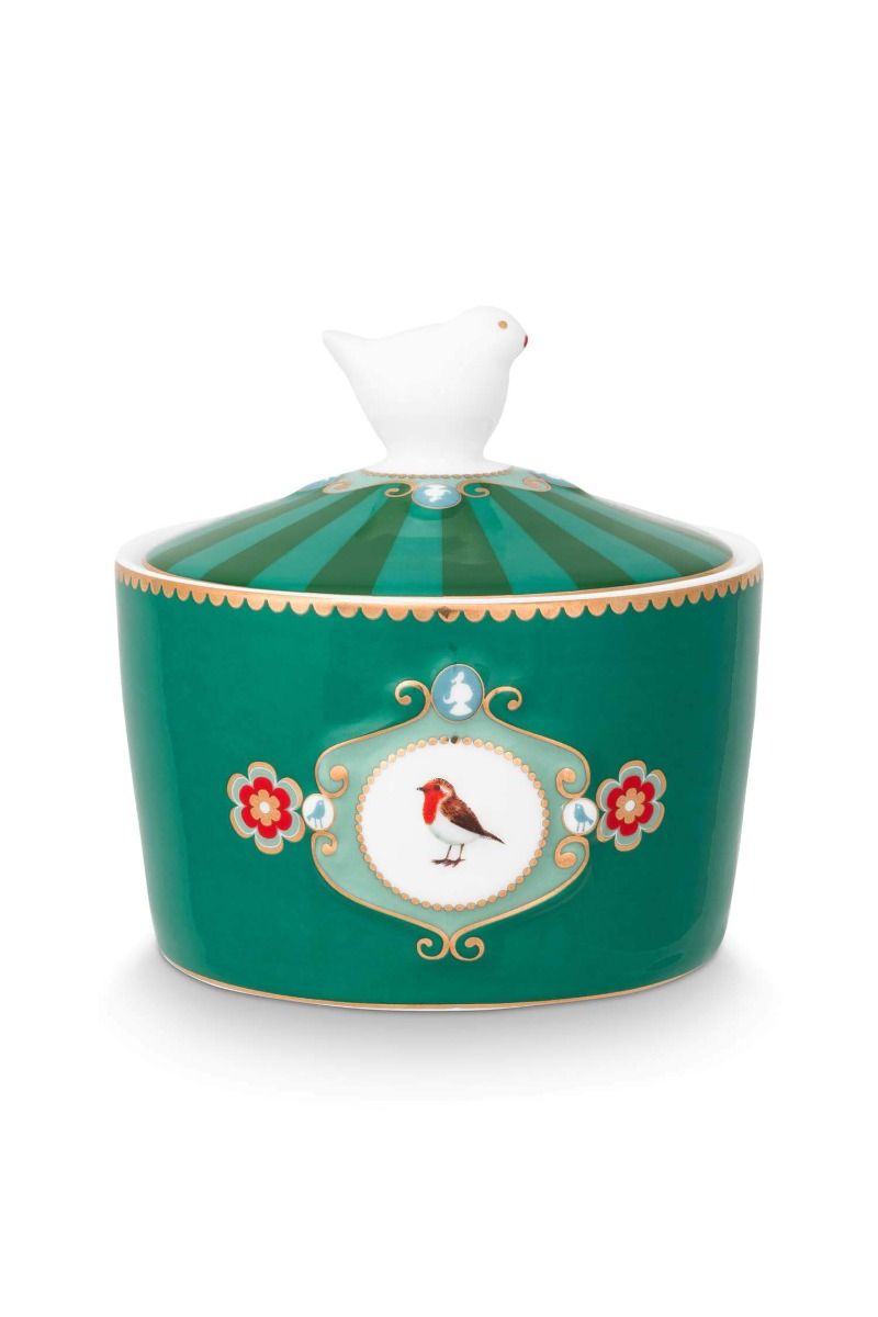 Zaharnita portelan Love Birds Medallion Emerald-Green 300ml