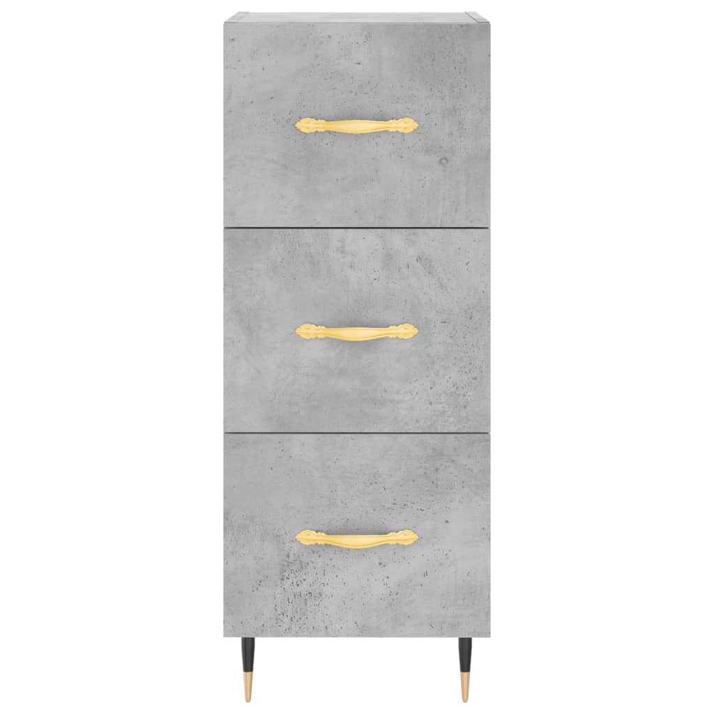 Servanta, gri beton, 34,5x34x90 cm, lemn compozit — imaginea 6