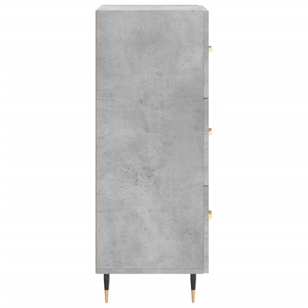 Servanta, gri beton, 34,5x34x90 cm, lemn compozit — imaginea 7