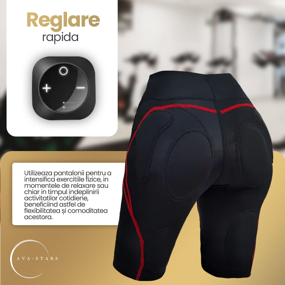 Echipament EMS pentru Slabit, Tonifiere Fesieri si Picioare, Ava-Stars ®, Pantaloni EMS pentru exercitii fitness, L