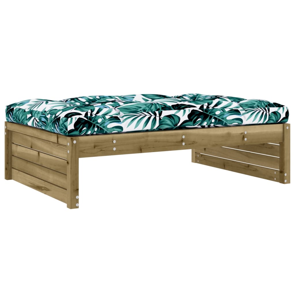 Set mobilier de gradina cu perne, 5 piese, lemn de pin tratat — imaginea 5