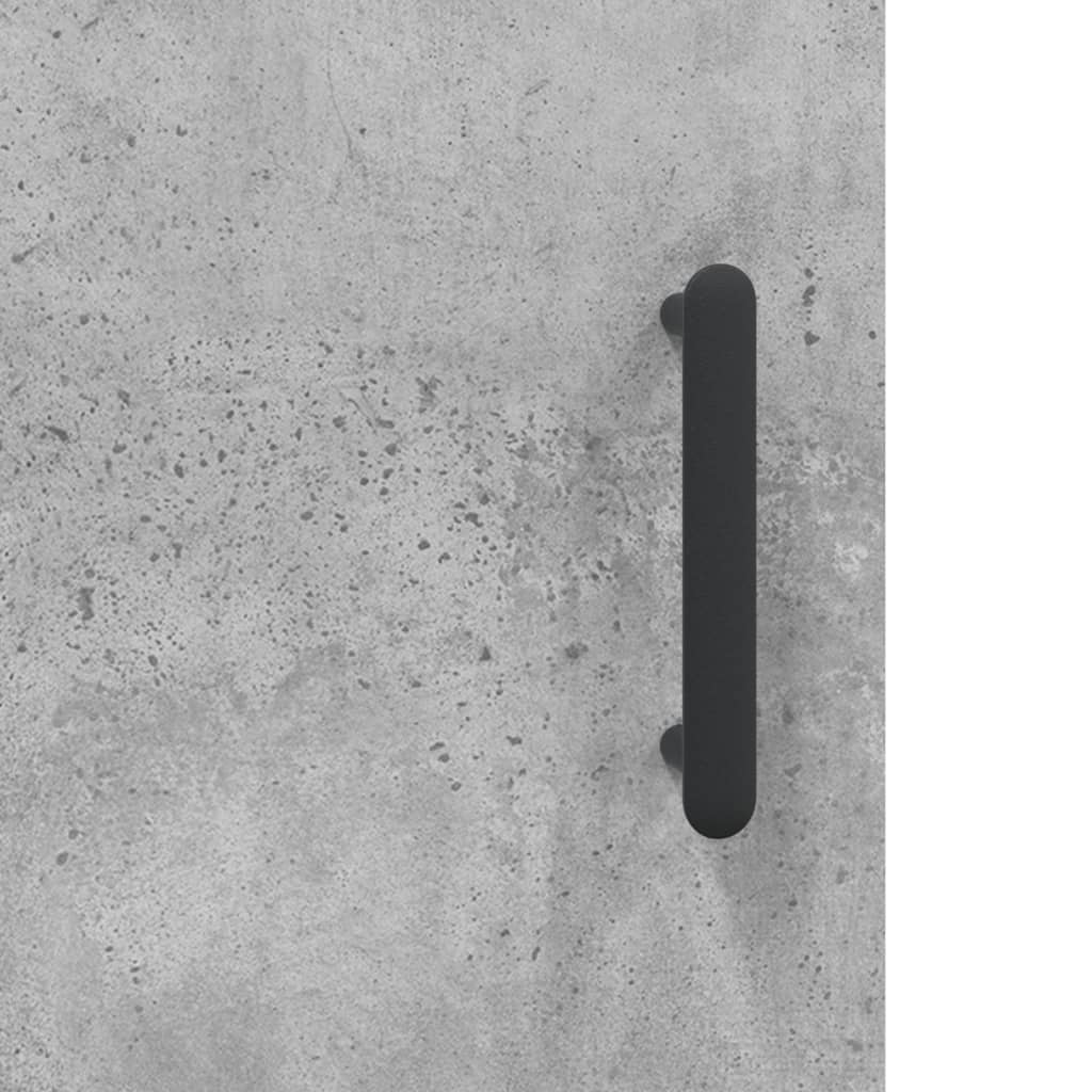 Dulap inalt, gri beton, 69,5x34x180, lemn compozit — imaginea 9