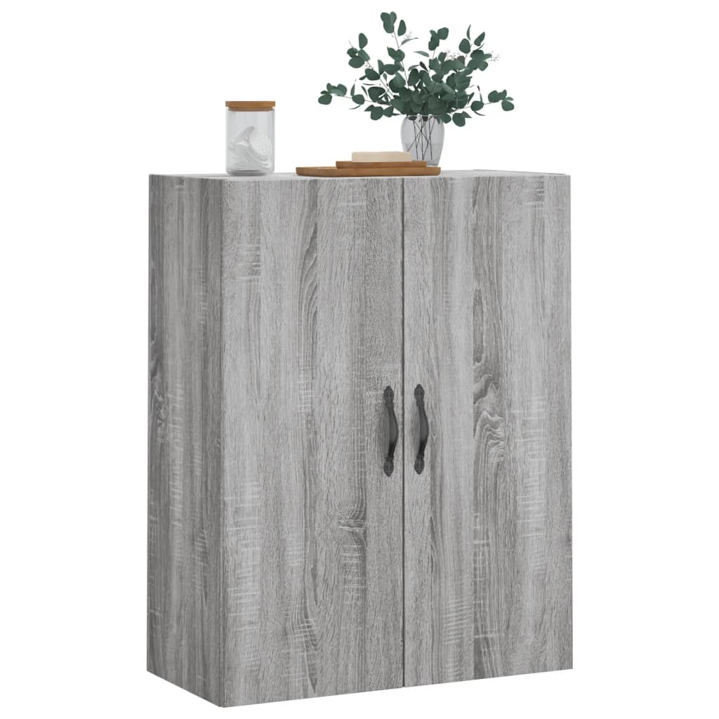 Dulap pe perete, sonoma gri, 69,5x34x90 cm, lemn prelucrat — imaginea 4