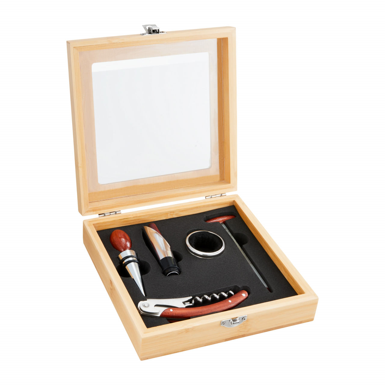 Set accesorii servire vin, 5 piese, cutie bambus, AMBITION Bolero - 4 | YEO