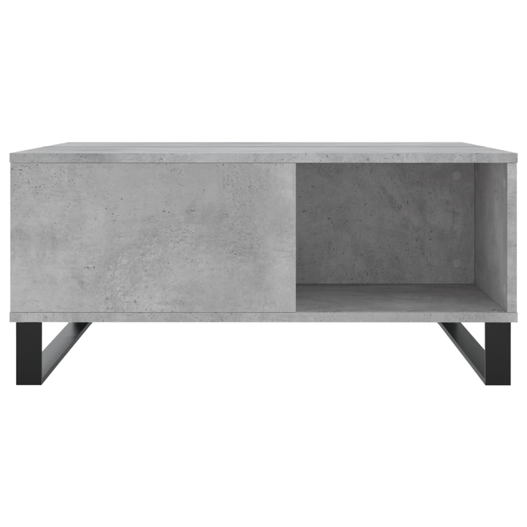 Masuta de cafea, gri beton, 80x80x36,5 cm, lemn prelucrat — imaginea 4