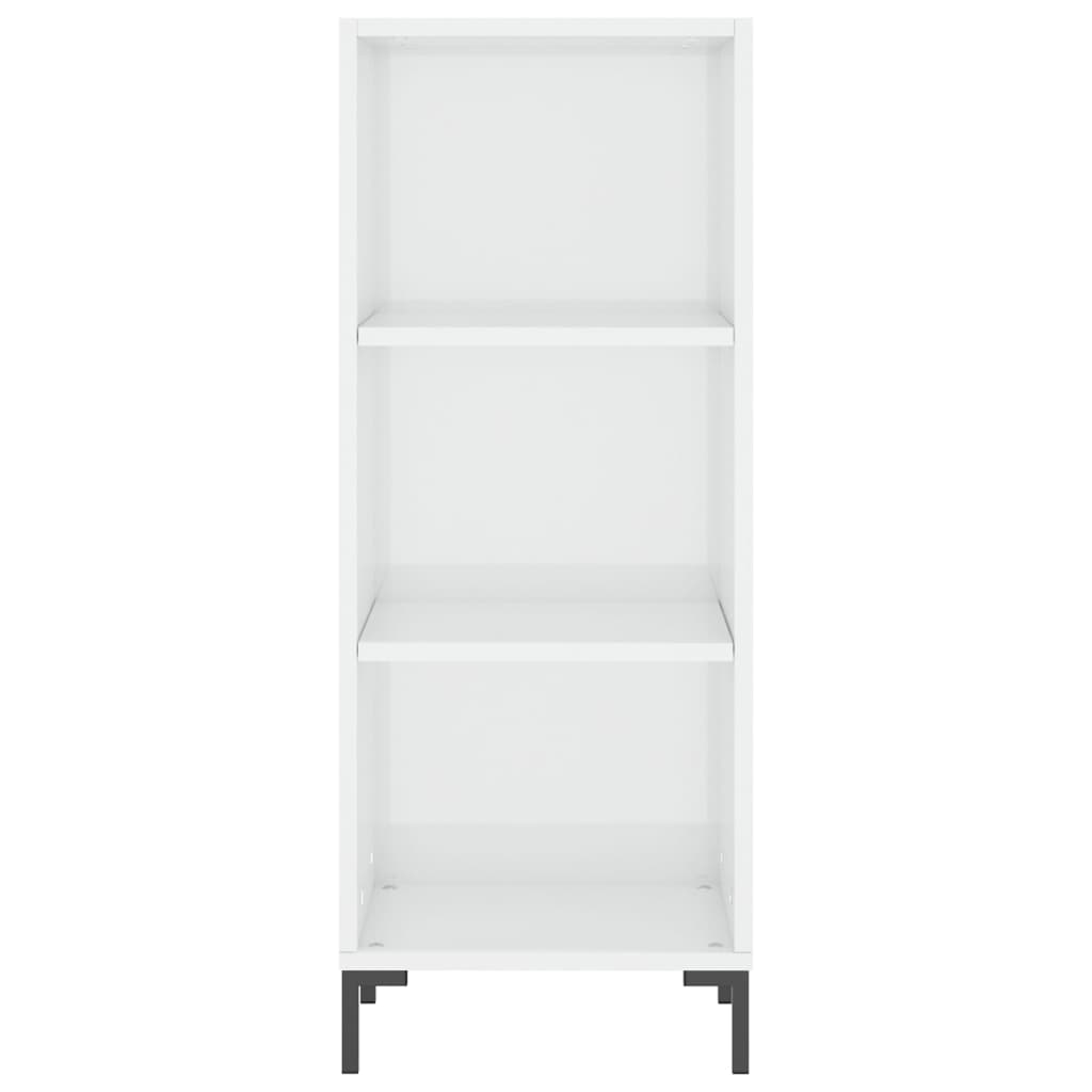 Servanta, alb extralucios, 34,5x32,5x90 cm, lemn compozit — imaginea 4