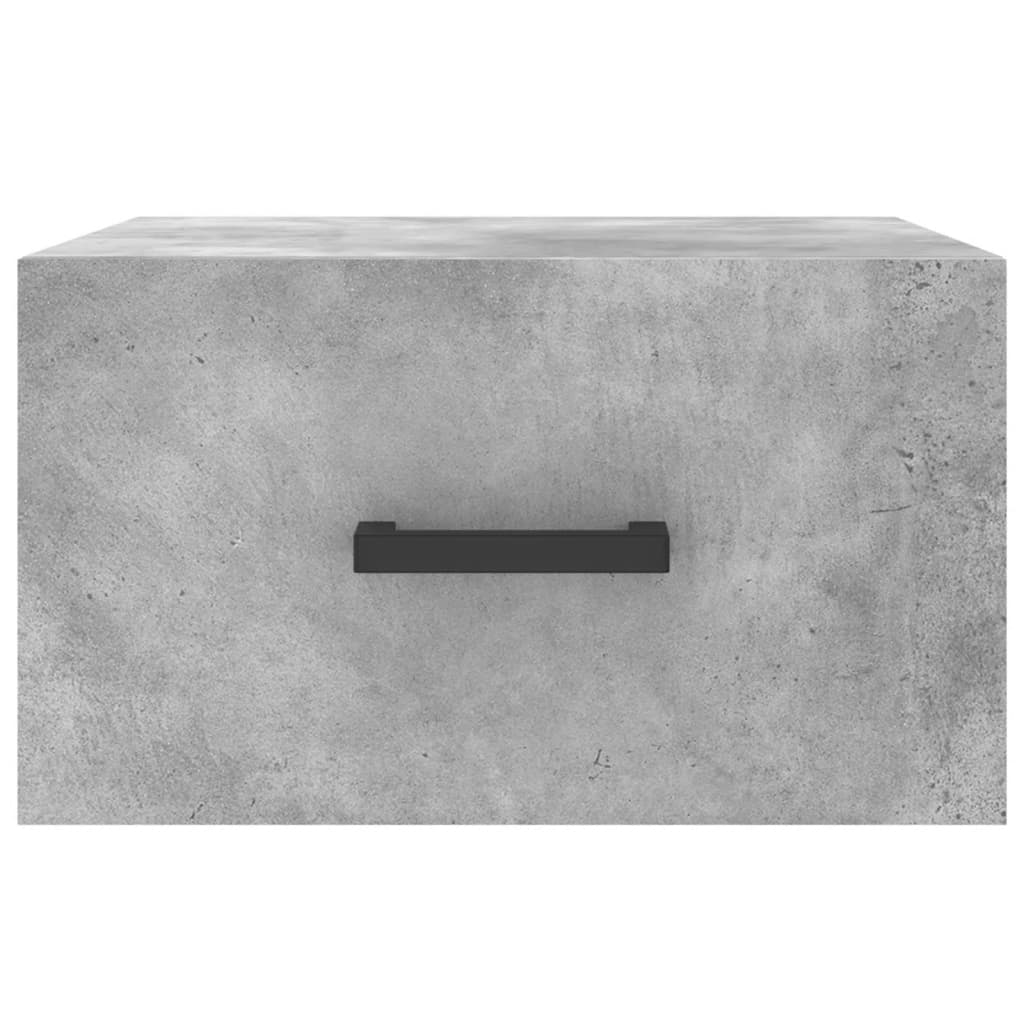 Noptiere montate pe perete 2 buc. gri beton 35x35x20 cm — imaginea 6