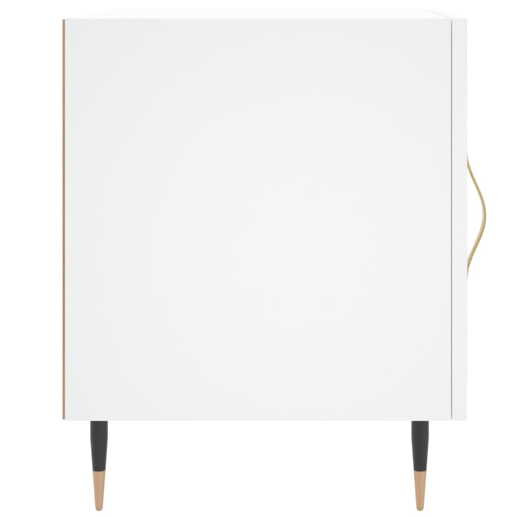 Noptiere, 2 buc., alb, 40x40x50 cm, lemn compozit — imaginea 6