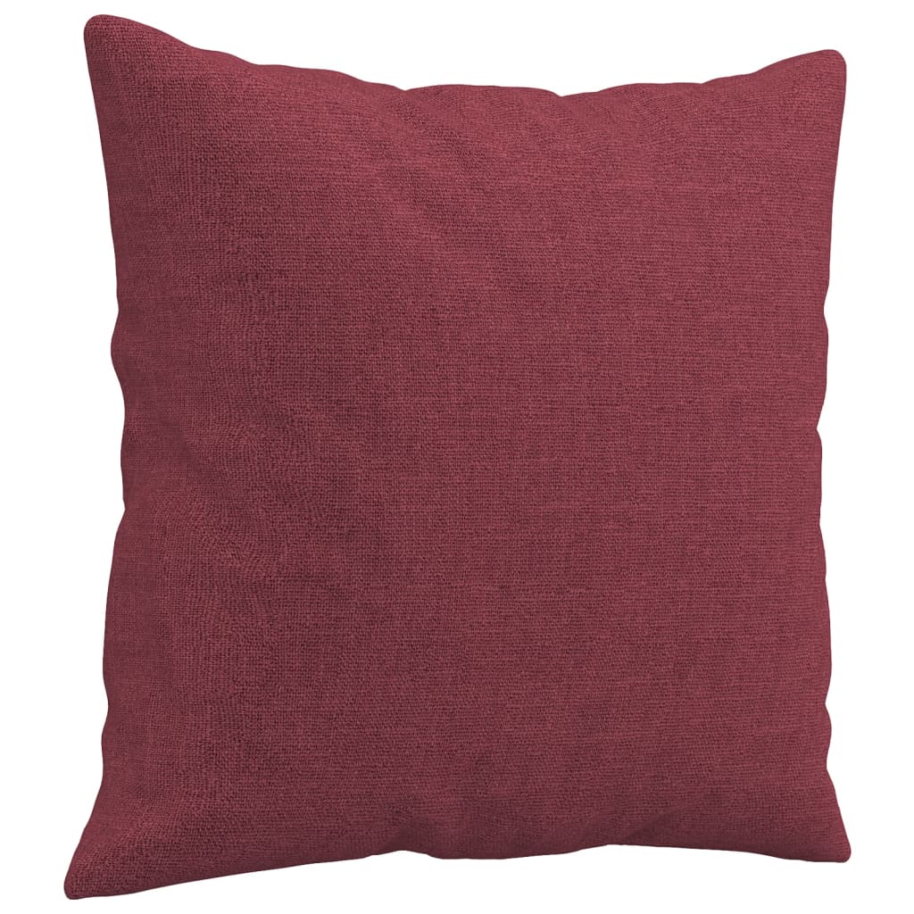 Canapea cu 2 locuri cu pernute, rosu vin, 120 cm, textil — imaginea 6
