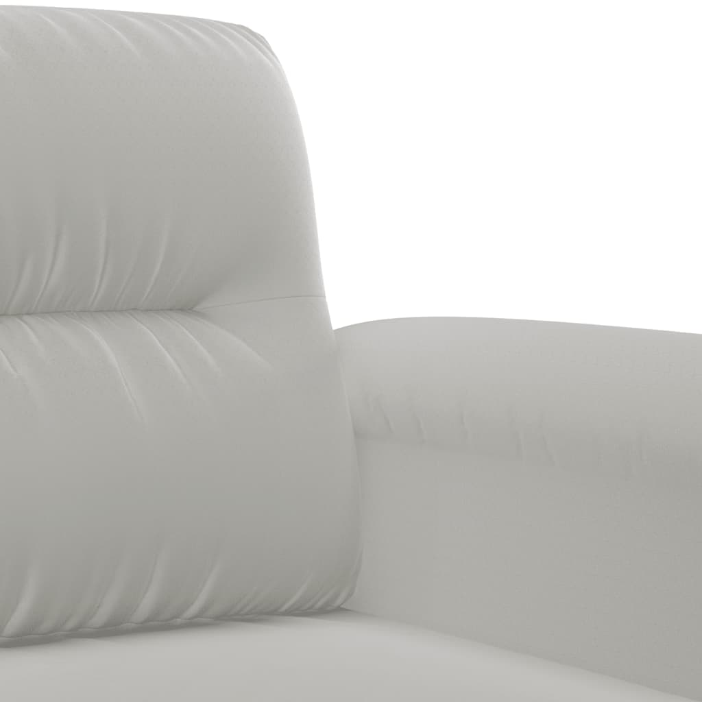 Canapea cu 2 locuri, gri deschis, 140 cm, tesatura microfibra — imaginea 6