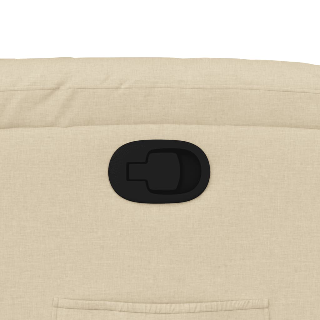 Fotoliu rabatabil, crem, material textil — imaginea 9