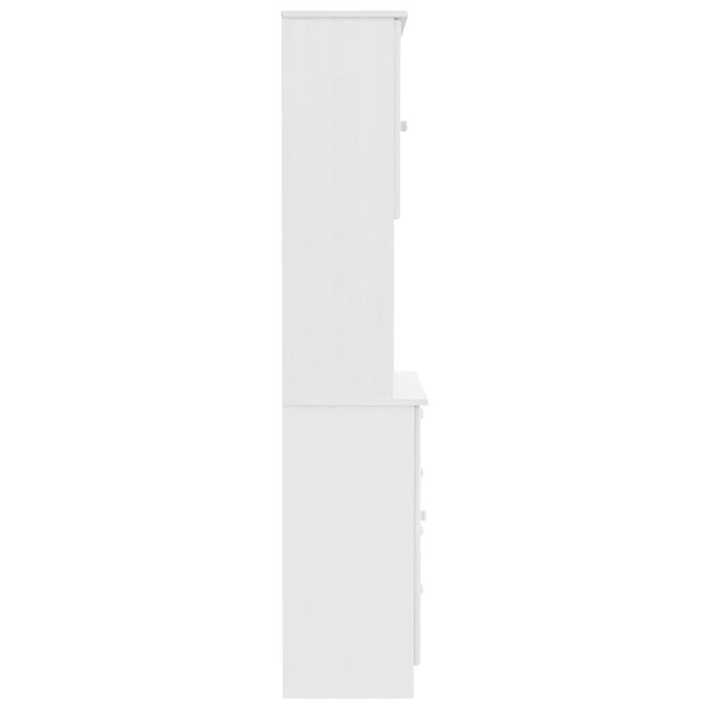Dulap inalt ALTA, alb, 77x35x165 cm, lemn masiv de pin — imaginea 5