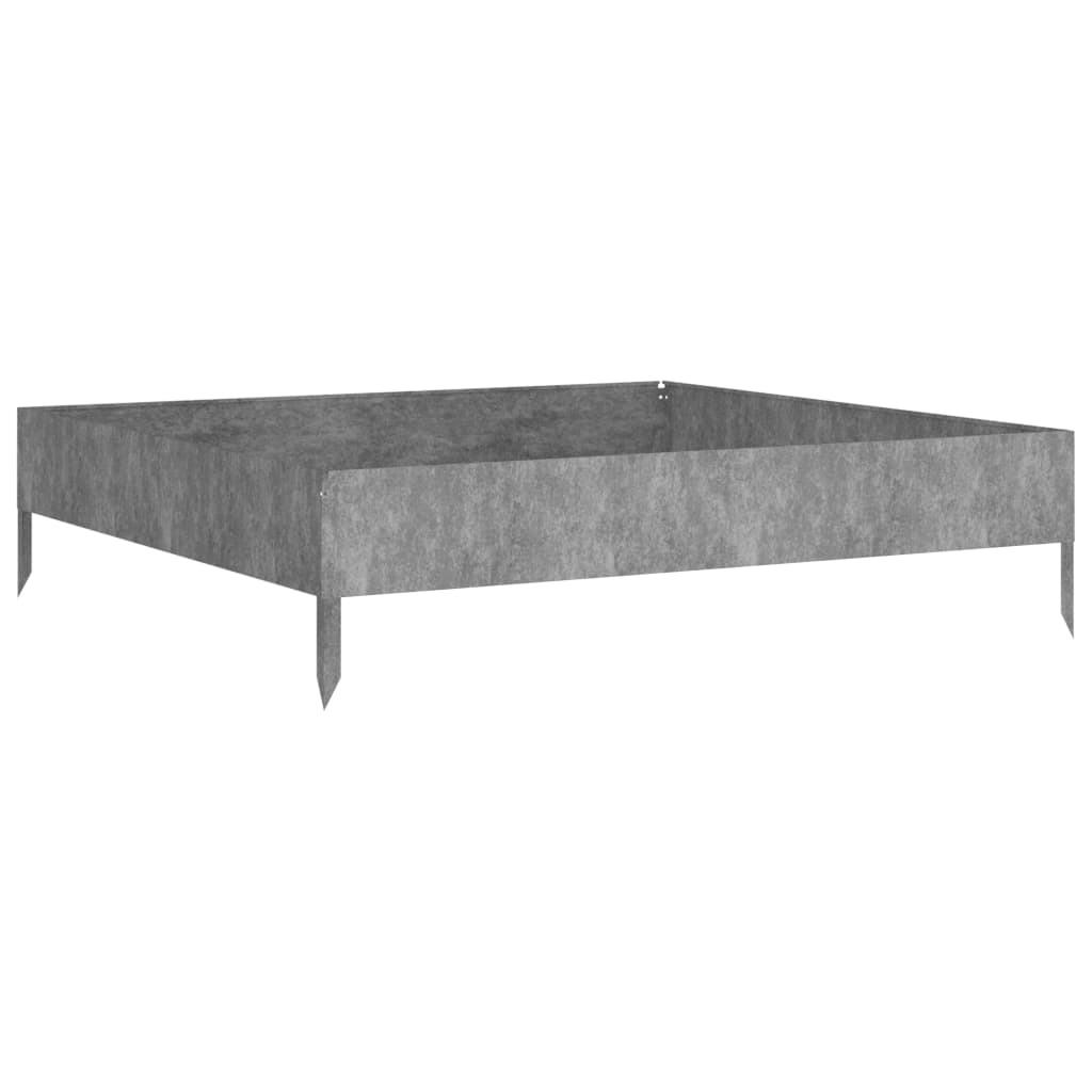 Strat inaltat de gradina, 100x100x26 cm, otel corten — imaginea 4