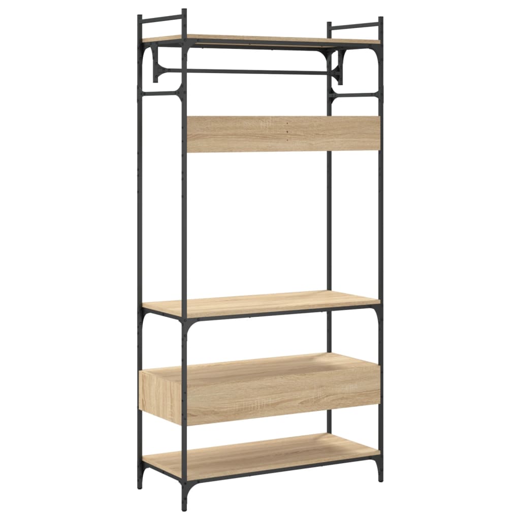 Sifonier cu sertare stejar sonoma 89x39x184,5 cm lemn compozit — imaginea 8
