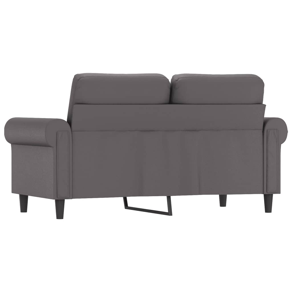 Canapea cu 2 locuri, gri, 120 cm, piele ecologica — imaginea 5
