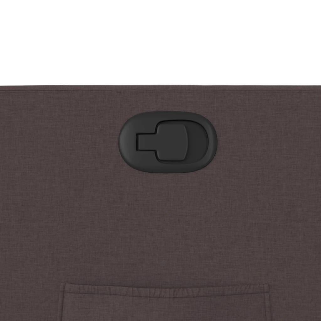Fotoliu rabatabil cu ridicare pe verticala, maro inchis, textil — imaginea 11