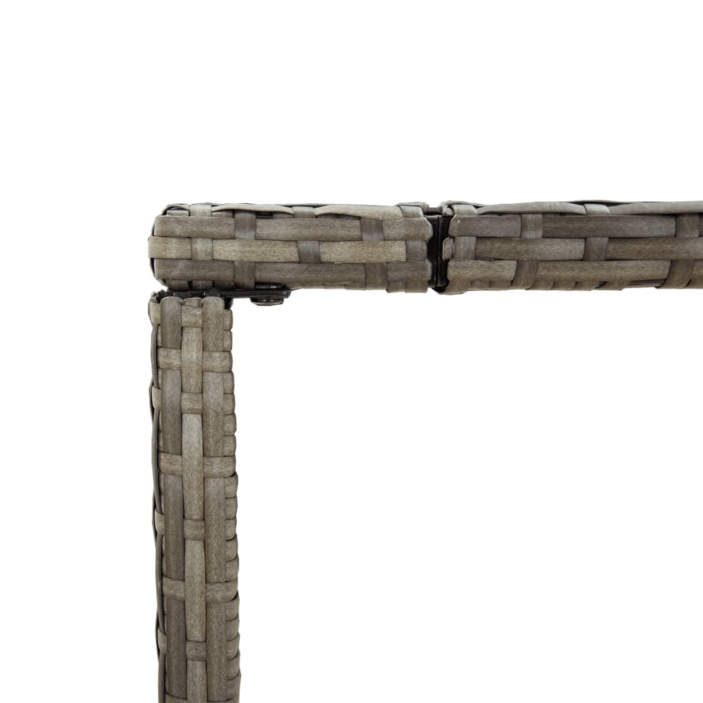 Set mobilier bar de gradina, cu perne, 5 piese, gri, poliratan — imaginea 6