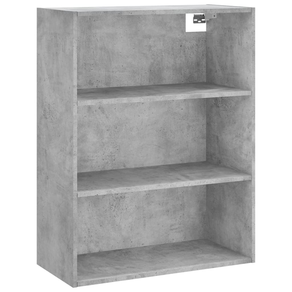 Dulap inalt, gri beton, 69,5x34x180, lemn compozit — imaginea 5