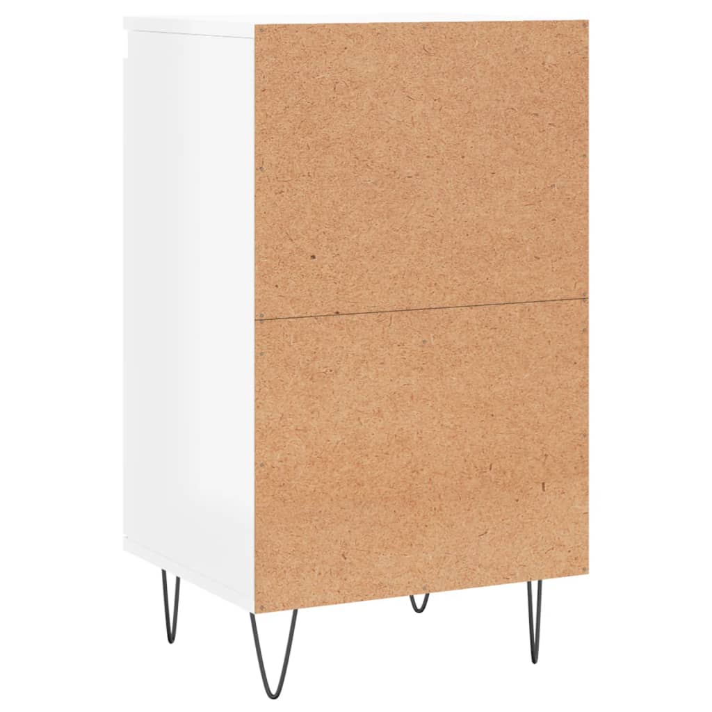 Servante, 2 buc., alb extralucios, 40x35x70 cm, lemn prelucrat — imaginea 9
