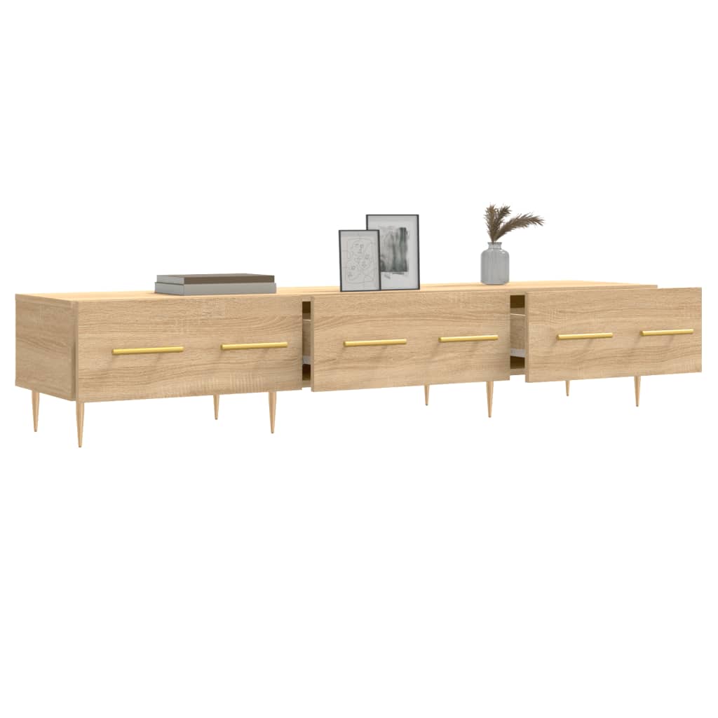 Dulap TV, stejar sonoma, 150x36x30 cm, lemn prelucrat — imaginea 4