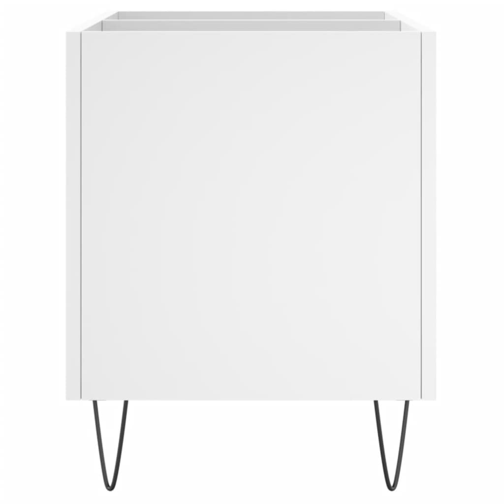 Dulap de discuri, alb, 74,5x38x48 cm, lemn prelucrat — imaginea 5