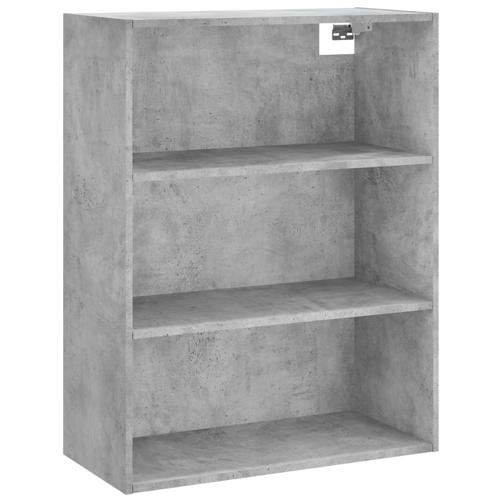 Dulap inalt, gri beton, 69,5x34x180, lemn compozit — imaginea 5