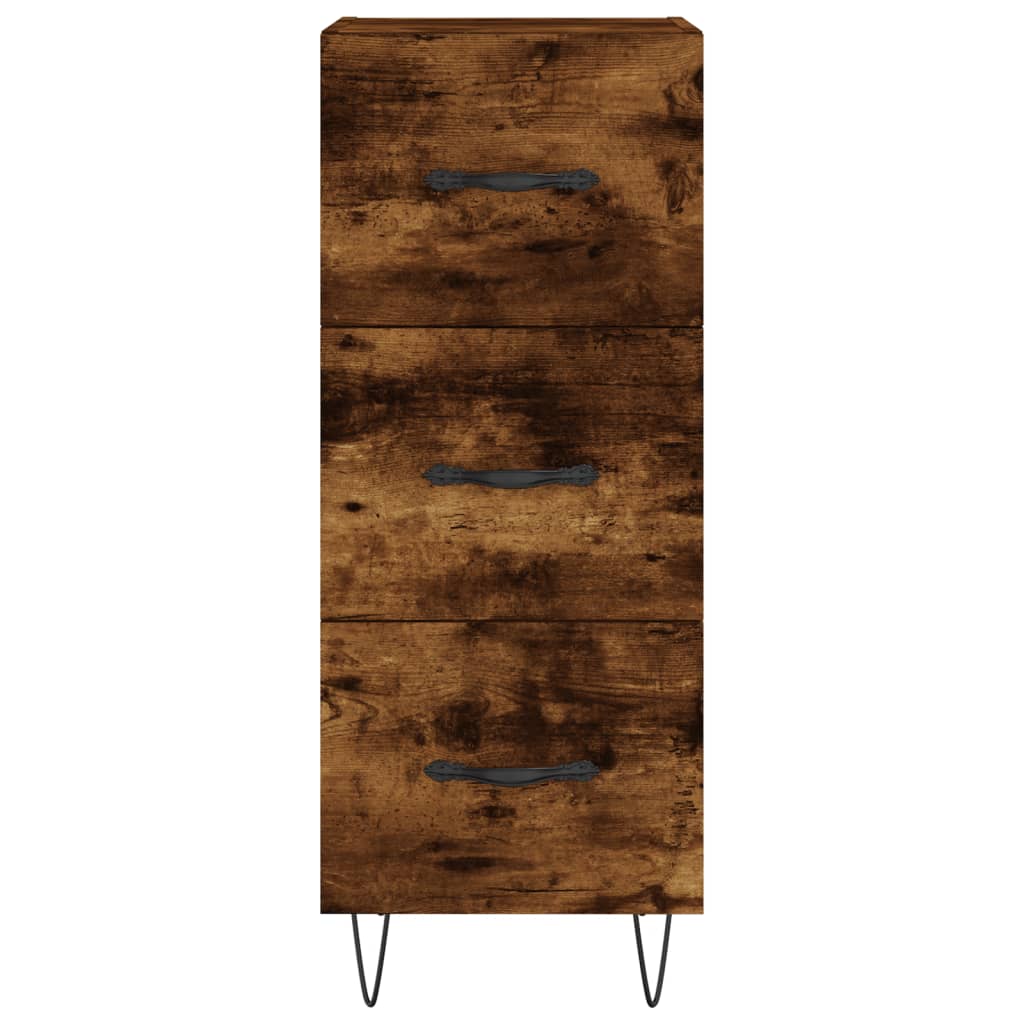 Servanta, stejar fumuriu, 34,5x34x90 cm, lemn compozit — imaginea 6