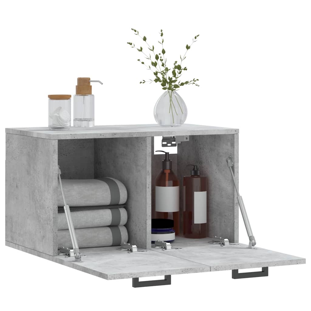 Dulap de perete, gri beton, 60x36,5x35 cm, lemn prelucrat — imaginea 4