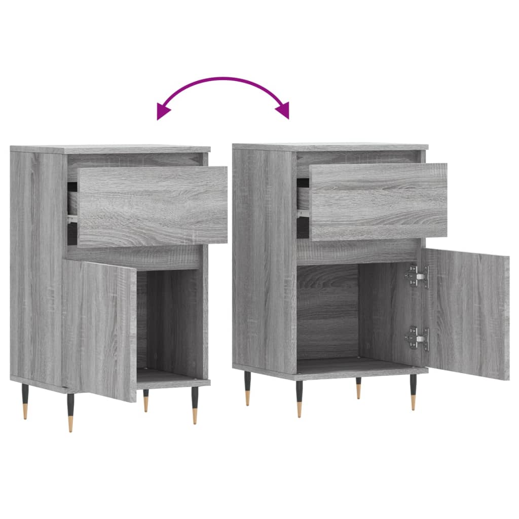 Servanta, gri sonoma, 40x35x70 cm, lemn prelucrat — imaginea 9