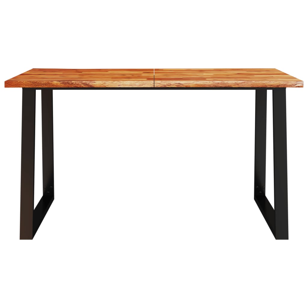 Masa cu margini naturale, 140x80x75 cm, lemn masiv de acacia — imaginea 4