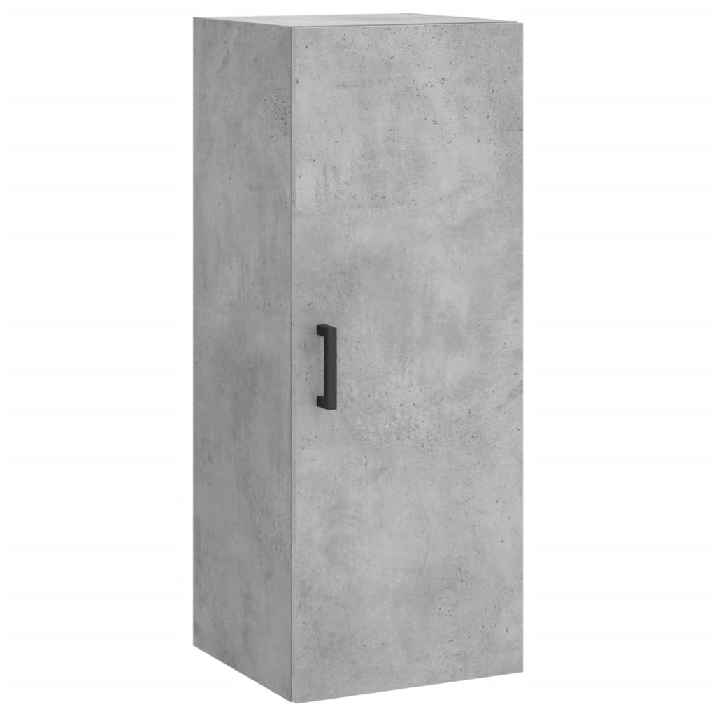 Dulap montat pe perete, gri beton, 34,5x34x90 cm