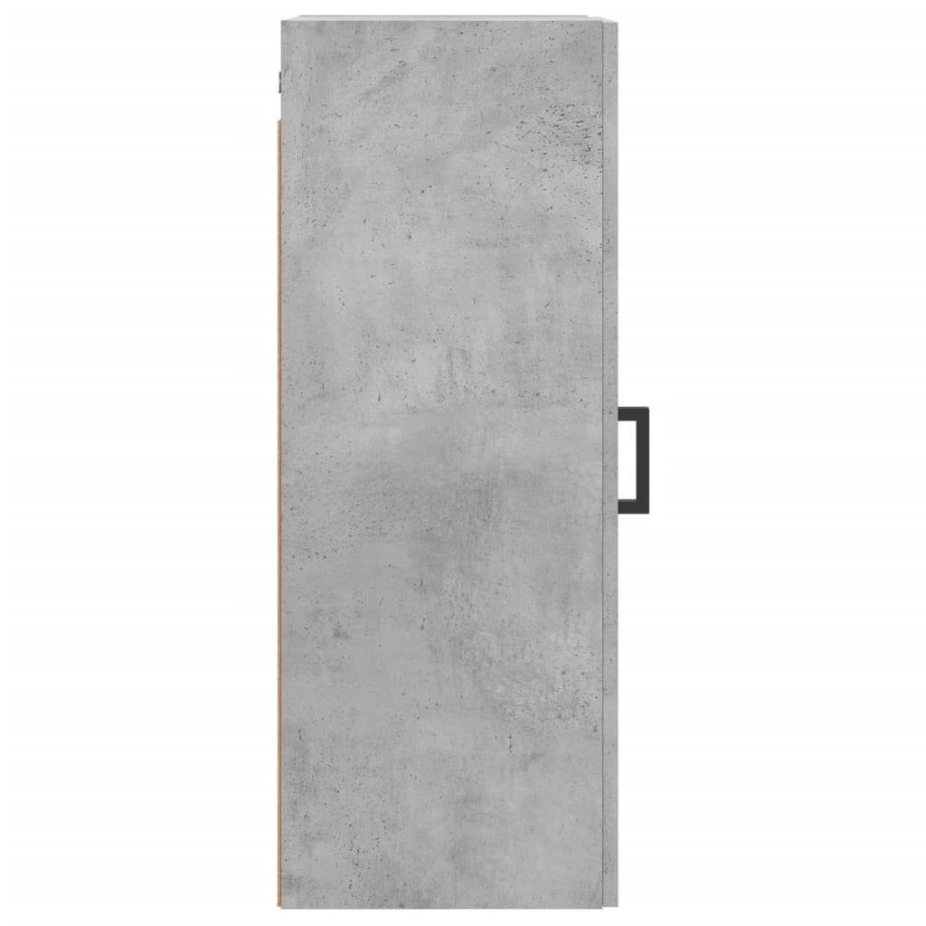 Dulap montat pe perete, gri beton, 34,5x34x90 cm — imaginea 8