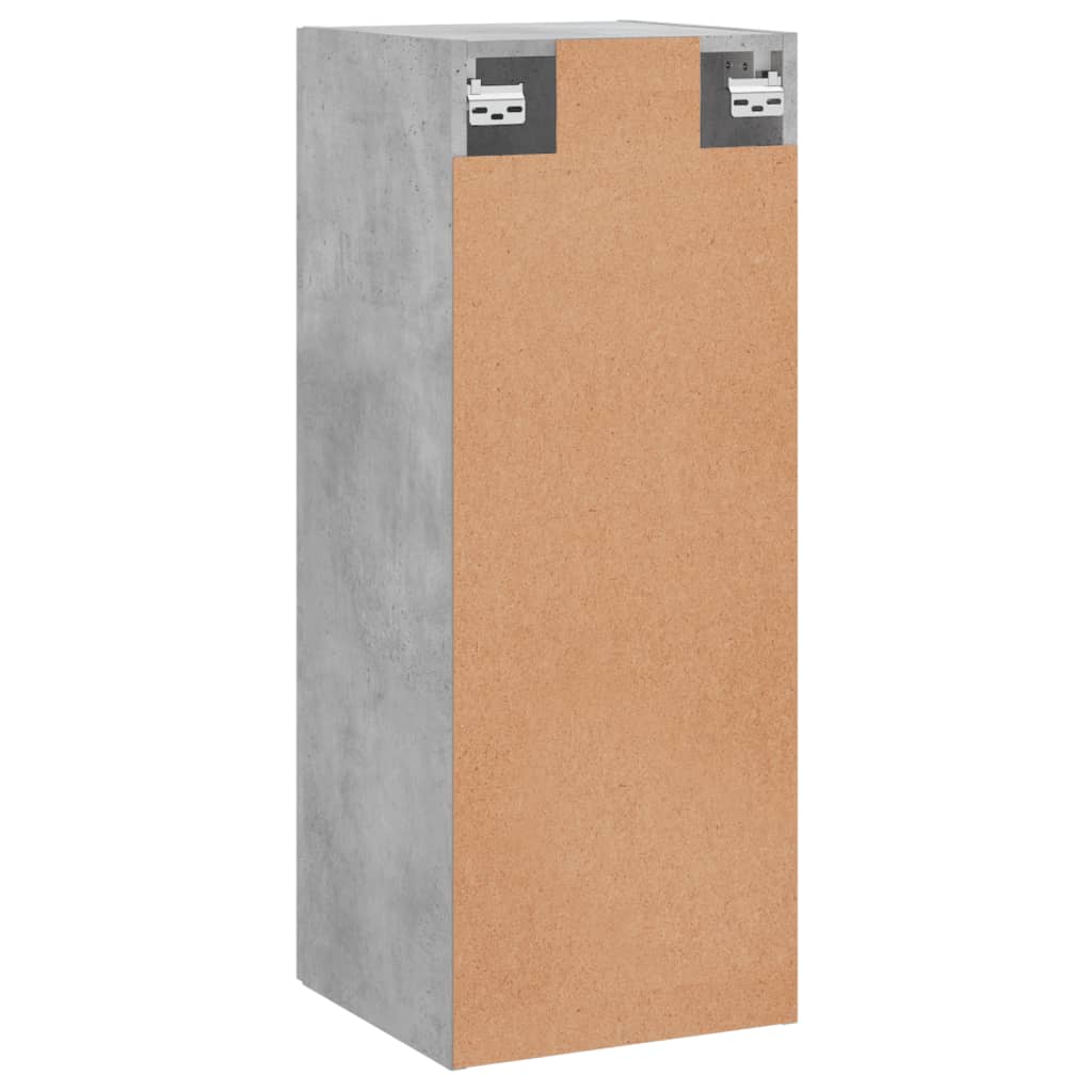 Dulap montat pe perete, gri beton, 34,5x34x90 cm — imaginea 9