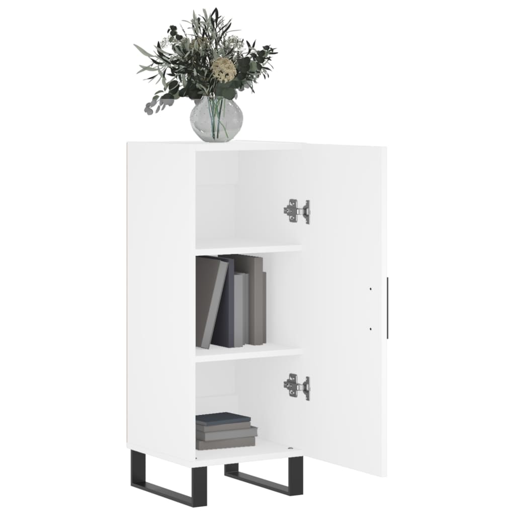 Servanta, alb, 34,5x34x90 cm, lemn compozit — imaginea 4